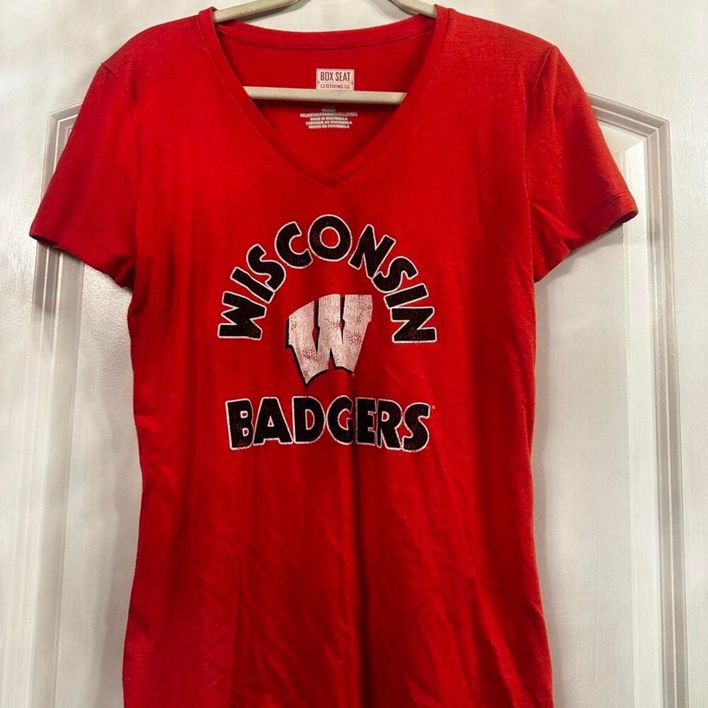 Box Seat Badgers Women's Red T-shirt